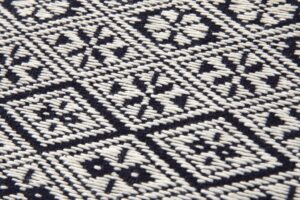 南部菱刺し 九寸名古屋帯地　未仕立て品のサブ3画像