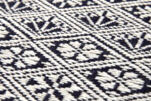 南部菱刺し 九寸名古屋帯地　未仕立て品のサブ4画像