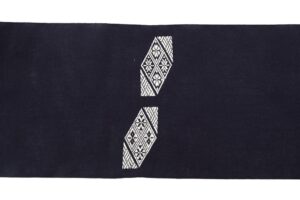 南部菱刺し 九寸名古屋帯地　未仕立て品のサブ5画像