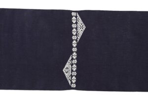 南部菱刺し 九寸名古屋帯地　未仕立て品のサブ5画像