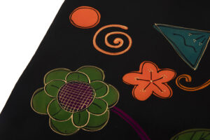 山本由季作　塩瀬 開き九寸名古屋帯のサブ2画像