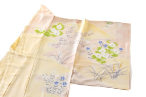 に志山染匠製　無線友禅 訪問着地　未仕立て品のサブ1画像