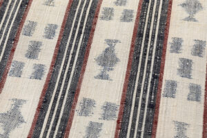 浦野理一作　縦節紬 着尺　未仕立て品のサブ2画像