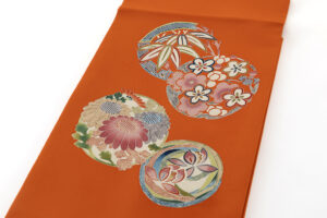 熊谷好博子作　塩瀬九寸名古屋帯のサブ1画像