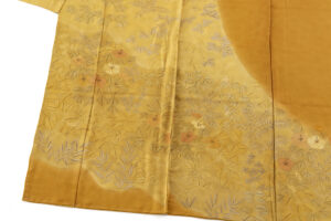 に志山染匠製（西山謙一作）　無線友禅 訪問着地　「草むら」　未仕立て品のサブ3画像