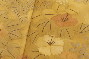 に志山染匠製（西山謙一作）　無線友禅 訪問着地　「草むら」　未仕立て品のサブ5画像