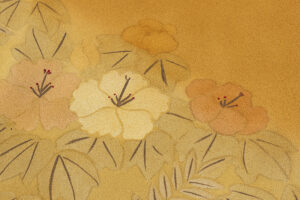 に志山染匠製（西山謙一作）　無線友禅 訪問着地　「草むら」　未仕立て品のサブ7画像