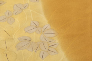 に志山染匠製（西山謙一作）　無線友禅 訪問着地　「草むら」　未仕立て品のサブ8画像