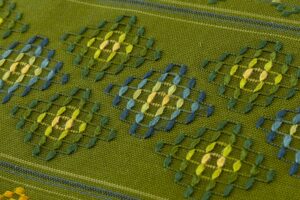 人間国宝 宮平初子作　首里花織 九寸名古屋帯のサブ4画像