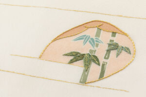 染繍工芸大羊居製　塩瀬九寸名古屋帯のサブ4画像