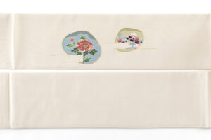 染繍工芸大羊居製　塩瀬九寸名古屋帯のサブ5画像