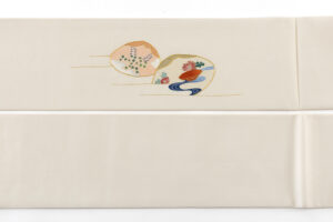 染繍工芸大羊居製　塩瀬九寸名古屋帯のサブ6画像