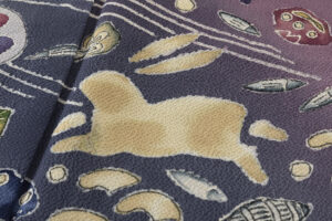 久呂田明功作　縮緬地訪問着のサブ5画像