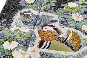 人間国宝 羽田登喜男作　訪問着　「瑞鳥」のサブ3画像