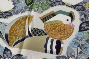 人間国宝 羽田登喜男作　訪問着　「瑞鳥」のサブ4画像