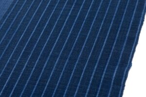 芝崎重一作　正藍染 綿着尺　未仕立て品のサブ2画像