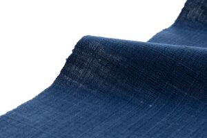 芝崎重一作　正藍染 綿着尺　未仕立て品のサブ4画像