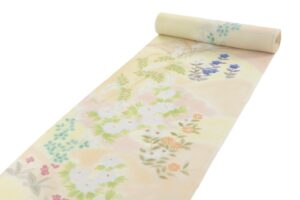 に志山染匠製　無線友禅 付下げ 着尺　未仕立て品のサブ1画像