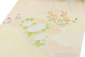 に志山染匠製　無線友禅 付下げ 着尺　未仕立て品のサブ2画像