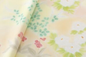 に志山染匠製　無線友禅 付下げ 着尺　未仕立て品のサブ4画像