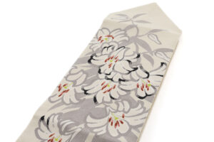 日本工芸会正会員 湯本エリ子作　縮緬九寸名古屋帯のサブ1画像