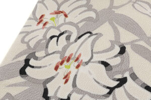 日本工芸会正会員 湯本エリ子作　縮緬九寸名古屋帯のサブ2画像