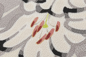 日本工芸会正会員 湯本エリ子作　縮緬九寸名古屋帯のサブ3画像