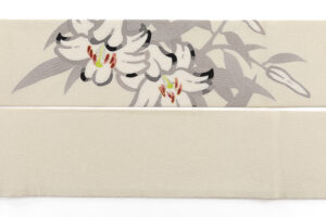 日本工芸会正会員 湯本エリ子作　縮緬九寸名古屋帯のサブ6画像