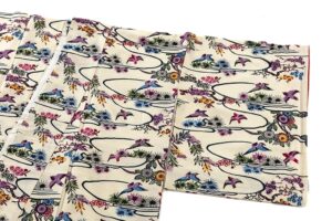 日本工芸会正会員 知念貞男作　本紅型染 小紋のサブ1画像