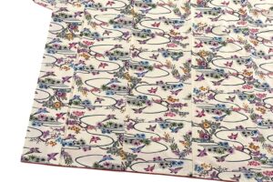 日本工芸会正会員 知念貞男作　本紅型染 小紋のサブ2画像