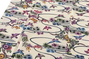 日本工芸会正会員 知念貞男作　本紅型染 小紋のサブ5画像