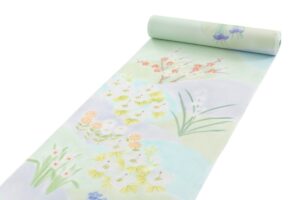 に志山染匠製　無線友禅 付下げ 着尺　未仕立て品のサブ1画像