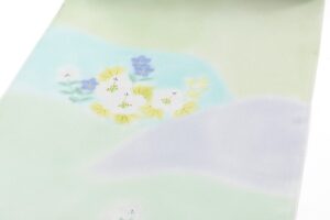 に志山染匠製　無線友禅 付下げ 着尺　未仕立て品のサブ2画像