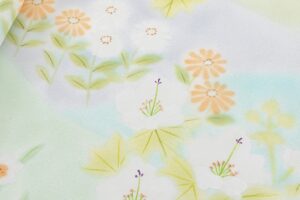 に志山染匠製　無線友禅 付下げ 着尺　未仕立て品のサブ7画像