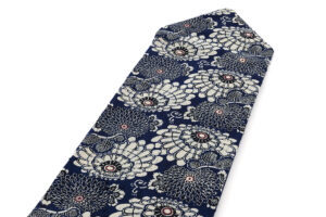 浦野理一作　型絵染 縦節紬 九寸名古屋帯のサブ1画像