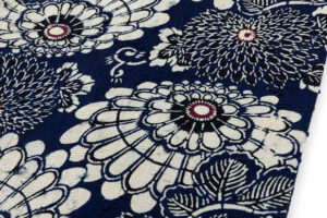 浦野理一作　型絵染 縦節紬 九寸名古屋帯のサブ2画像