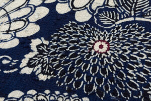 浦野理一作　型絵染 縦節紬 九寸名古屋帯のサブ3画像