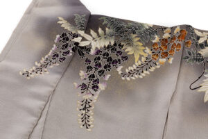 浦野理一作　縮緬訪問着地　未仕立て品のサブ2画像