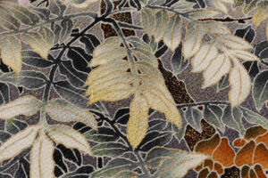 浦野理一作　縮緬訪問着地　未仕立て品のサブ7画像