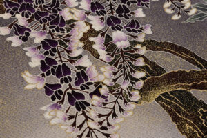 浦野理一作　縮緬訪問着地　未仕立て品のサブ8画像