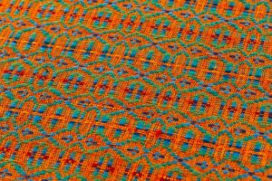 国画会会員 原田麻耶作　めがね織 紬訪問着のサブ7画像