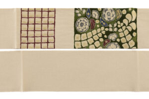 久呂田明功作　縮緬九寸名古屋帯のサブ6画像