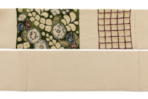 久呂田明功作　縮緬九寸名古屋帯のサブ7画像