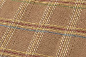 作家不詳　吉野格子 紬九寸名古屋帯のサブ2画像