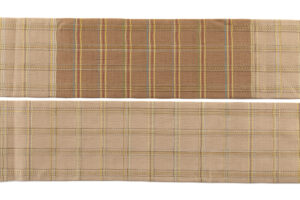 作家不詳　吉野格子 紬九寸名古屋帯のサブ4画像