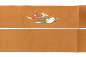 初代 由水十久作　本加賀友禅 塩瀬九寸名古屋帯のサブ5画像