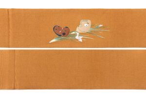 初代 由水十久作　本加賀友禅 塩瀬九寸名古屋帯のサブ6画像