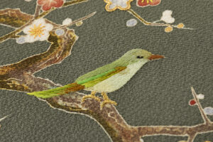 東京染繍大彦製　縮緬九寸名古屋帯のサブ2画像