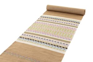 人間国宝 佐々木苑子作　紬九寸名古屋帯地　未仕立て品のサブ1画像