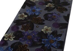 山本由季作　縮緬開き九寸名古屋帯のサブ1画像